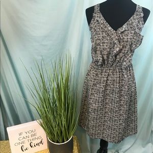 MOSSIMO black & gray sleeveless dress with ruffles